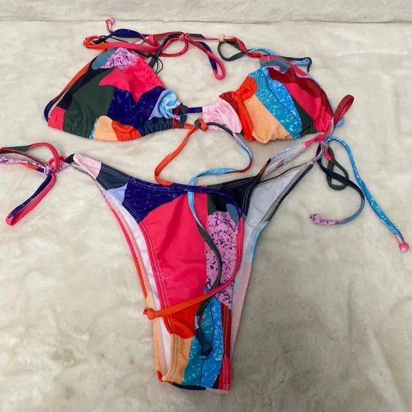 Zaful Women’s Very Sexy High Cut Bikini Set Size 6 - Picture 3 of 8